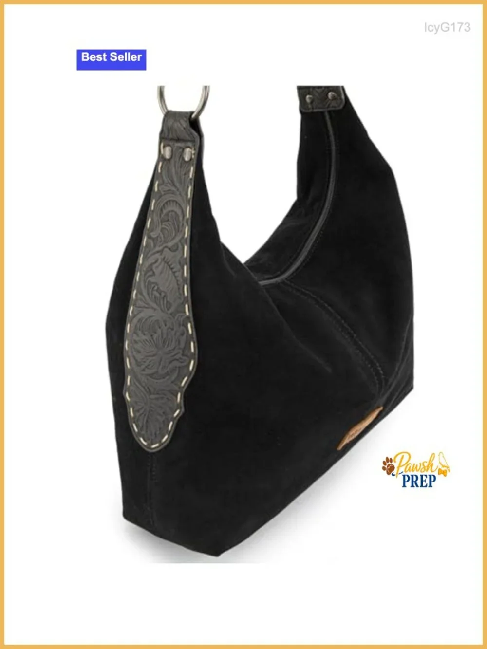 N/A suede hobo